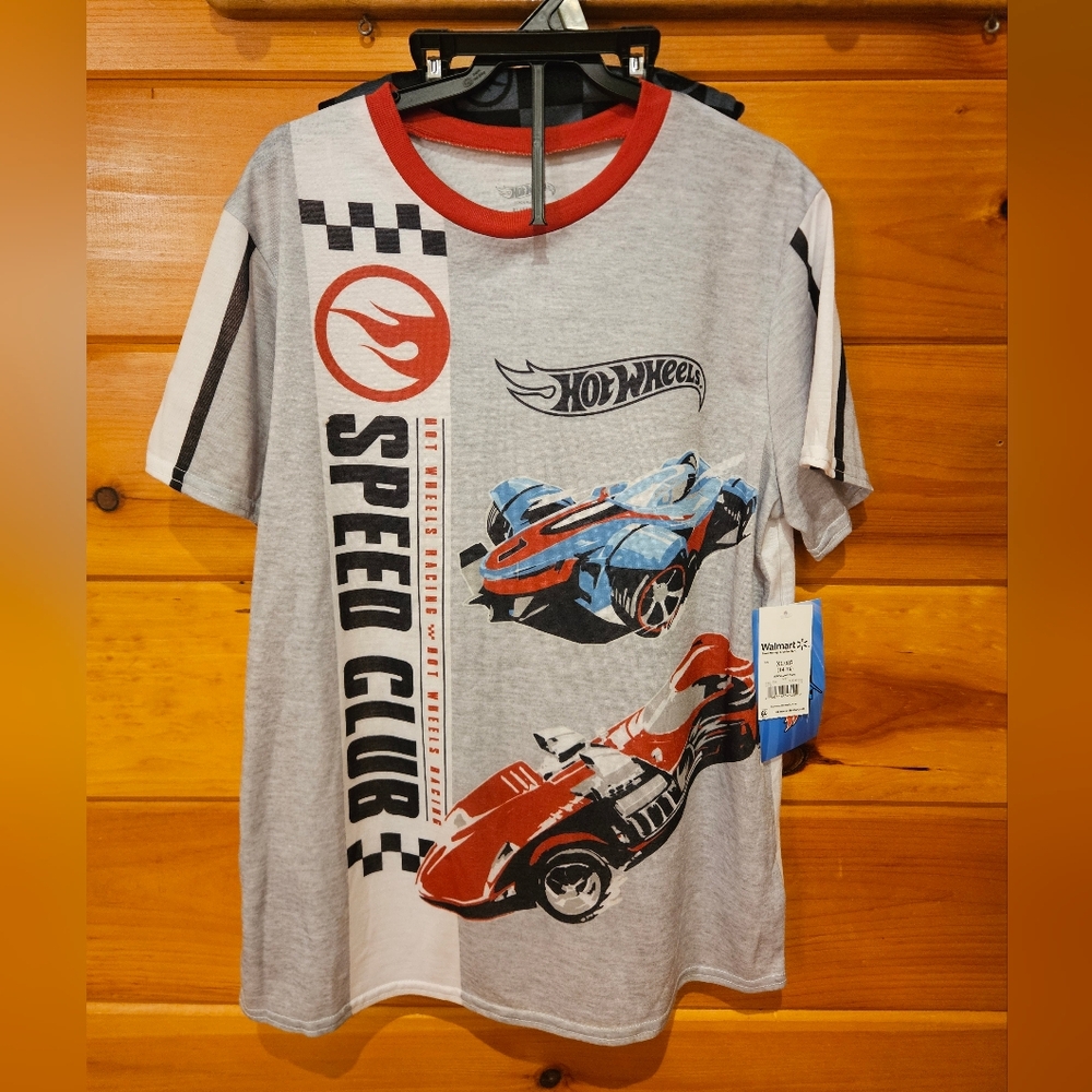 Kids Two Piece Pajama Set Hot Wheels. Size 14/16